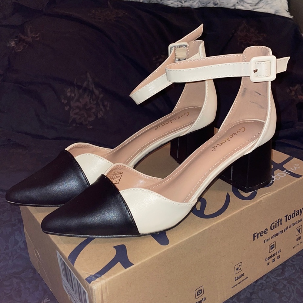 Party Dress Pump Low Block Heel Closed Toe Chunky
